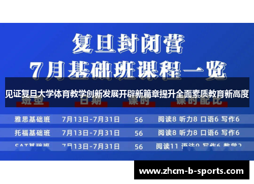 见证复旦大学体育教学创新发展开辟新篇章提升全面素质教育新高度